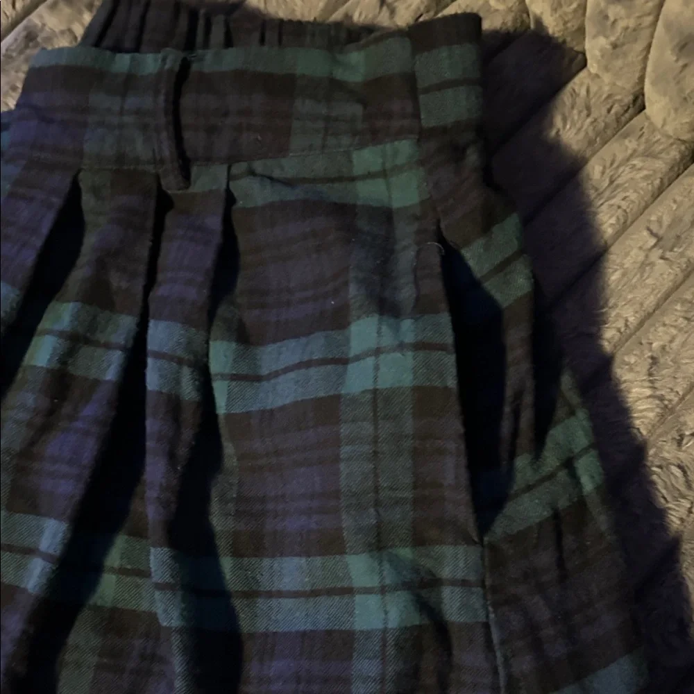 Plaid Blue and Green Women's Skirt - Picture 2 of 11